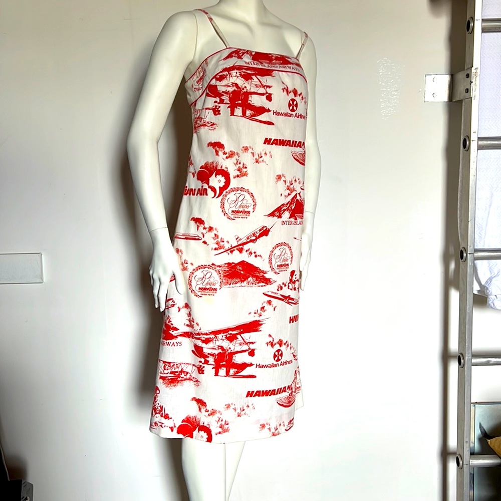 1979 Vintage Hawaiian Airlines Summer Dress